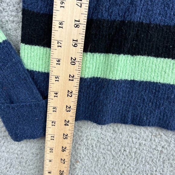Halogen Multicolor Knit Crewneck Sweater Multi Stripe Womens Size XS Navy Blue - Picture 3 of 6